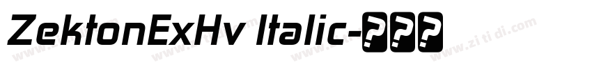 ZektonExHv Italic字体转换